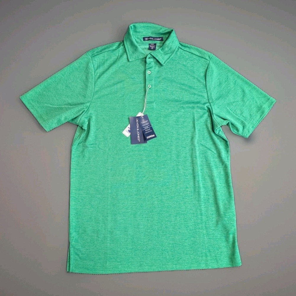 Devon and Jones Crown Luxe Polo Shirt Kelly Green NWT Medium Golf Preppy